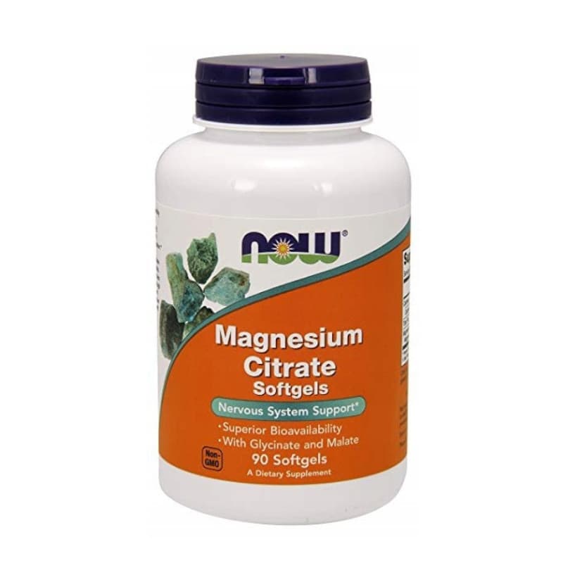Minerały Magnez Now Foods Magnesium Citrate 90softgels