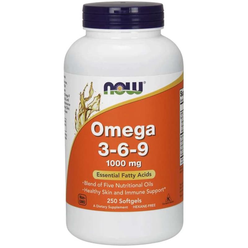Kwasy Tłuszczowe Omega Now Foods Omega 3-6-9 1000mg 250softgels