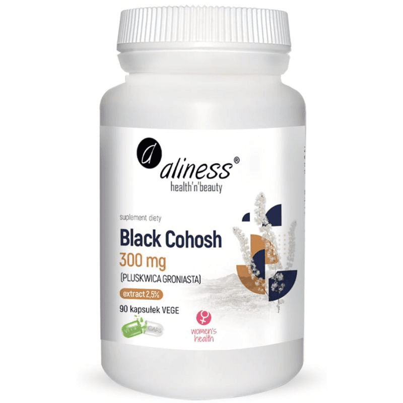 Kobieca Kondycja Pluskwica Groniasta Aliness Black Cohosh 300mg 90kaps