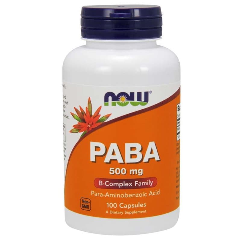 Antyoksydanty PABA Now Foods PABA 500mg 100kaps