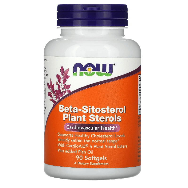 Zdrowe Serce Sterole Roślinne Now Foods Beta Sitosterol Plant Sterols 90softgels