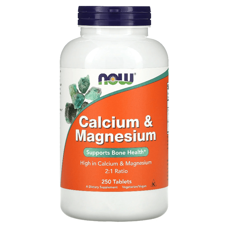 Minerały Wapń + Magnez Now Foods Calcium & Magnesium 250tab