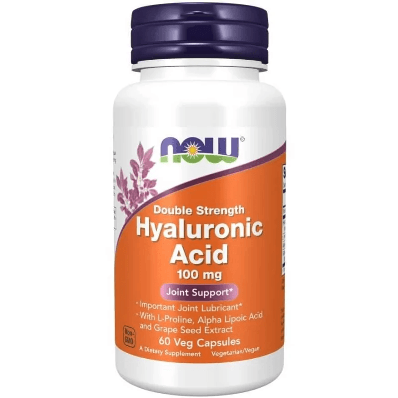 Regeneracja Stawów Kwas Hialuronowy Now Foods Hyaluronic Acid 100mg 60vkaps