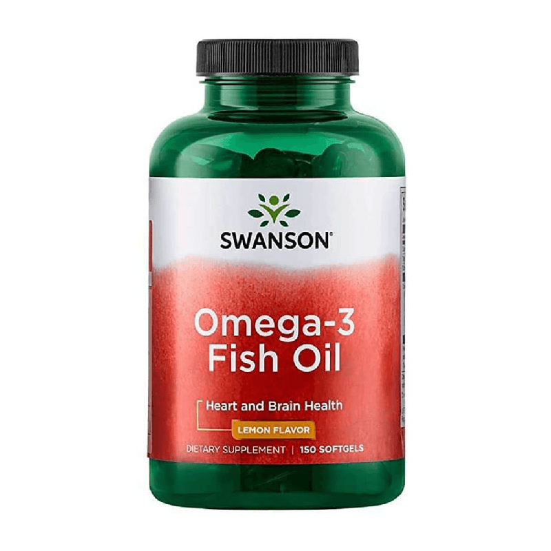 Kwasy Tłuszczowe Omega Swanson Omega 3 Fish Oil Lemon 150softgels