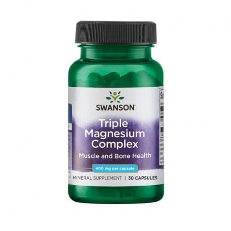 Minerały Magnez Swanson Triple Magnesium Complex 400mg 30kaps
