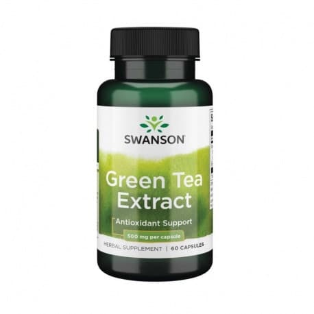 Odchudzanie Zielona Herbata Swanson Green Tea Extract 500mg 60kaps
