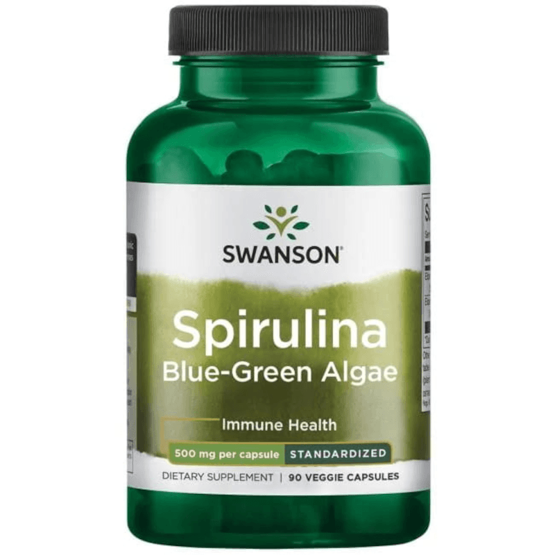Trawienie Spirulina Swanson Spiruline Blue Green Algae 500mg 90kaps