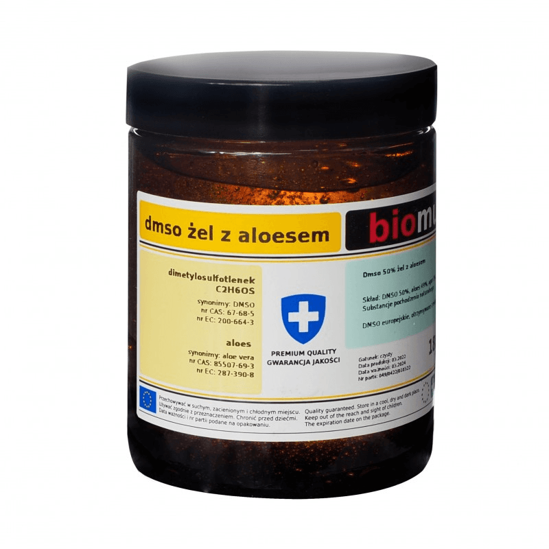 Surowiec zdrowotny DMSO Biomus Dimetylosulfotlenek Żel z Aloesem 180ml