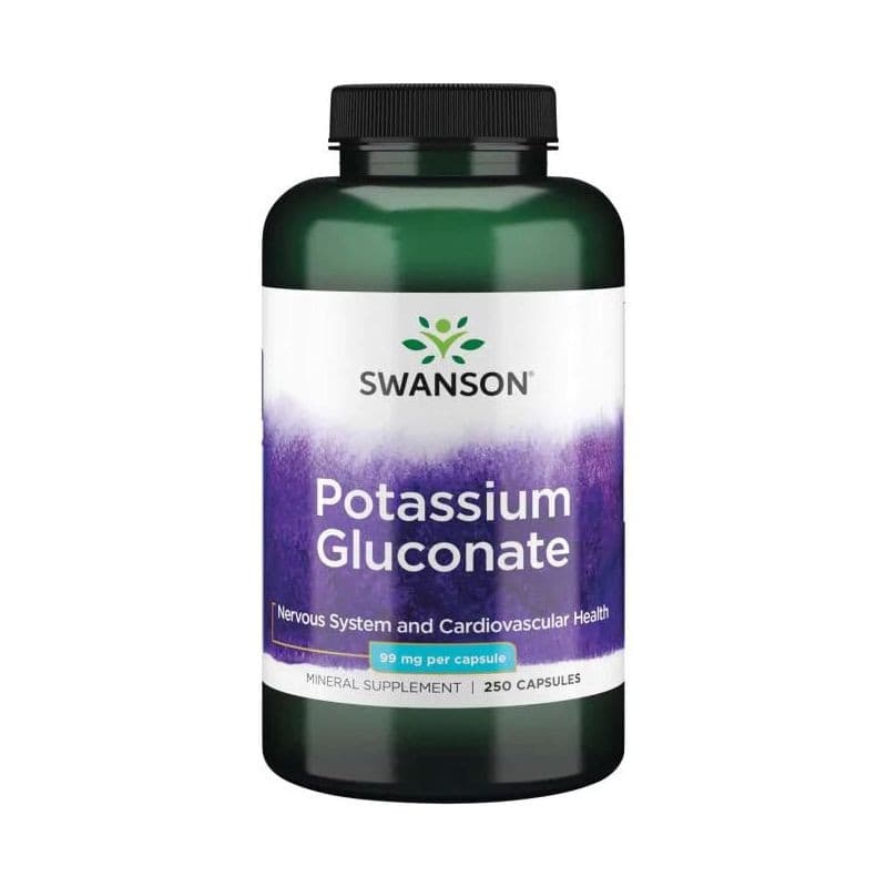 Minerały Potas Swanson Potassium Gluconate 99 mg 250kaps
