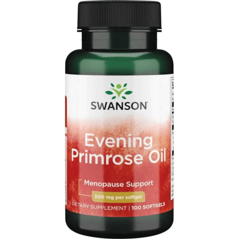 Kobieca Kondycja Olej z Wiesiołka Swanson Evening Primrose Oil 500mg 100kaps