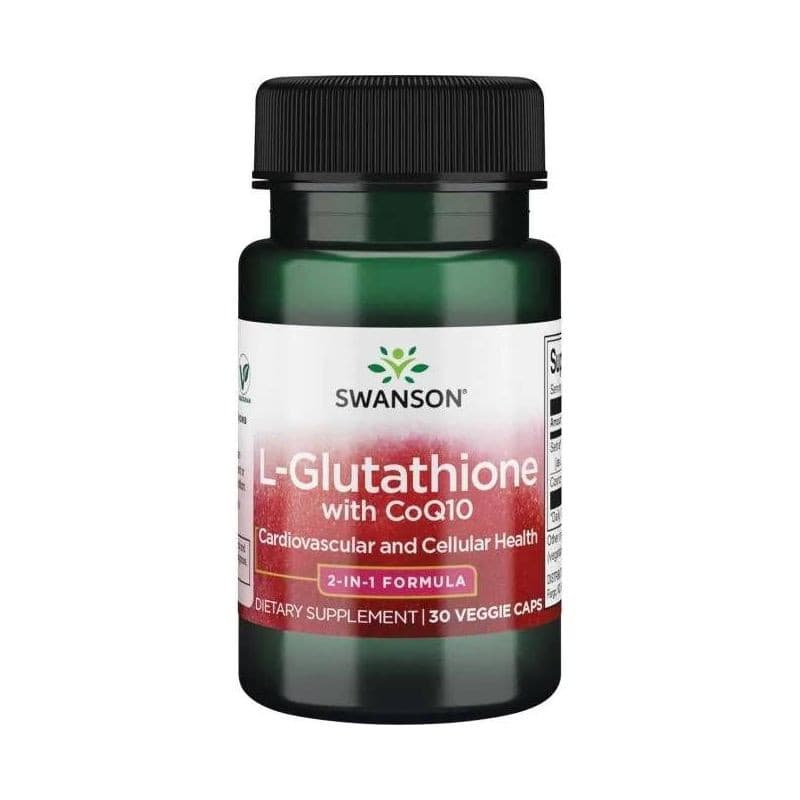Detoks i Antyoksydanty Glutation + Koenzym Q10 Swanson L-Glutathione + CoQ10 30kaps