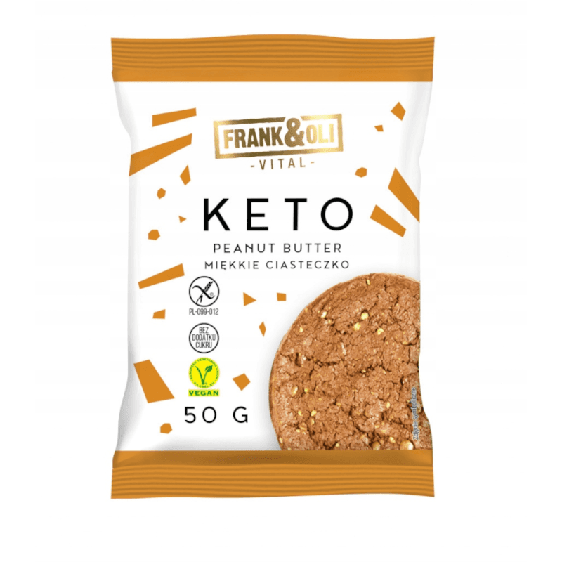 Zdrowa Żywność Ciastka Frank&Oli Keto Ciastko Masło Orzechowe 50g