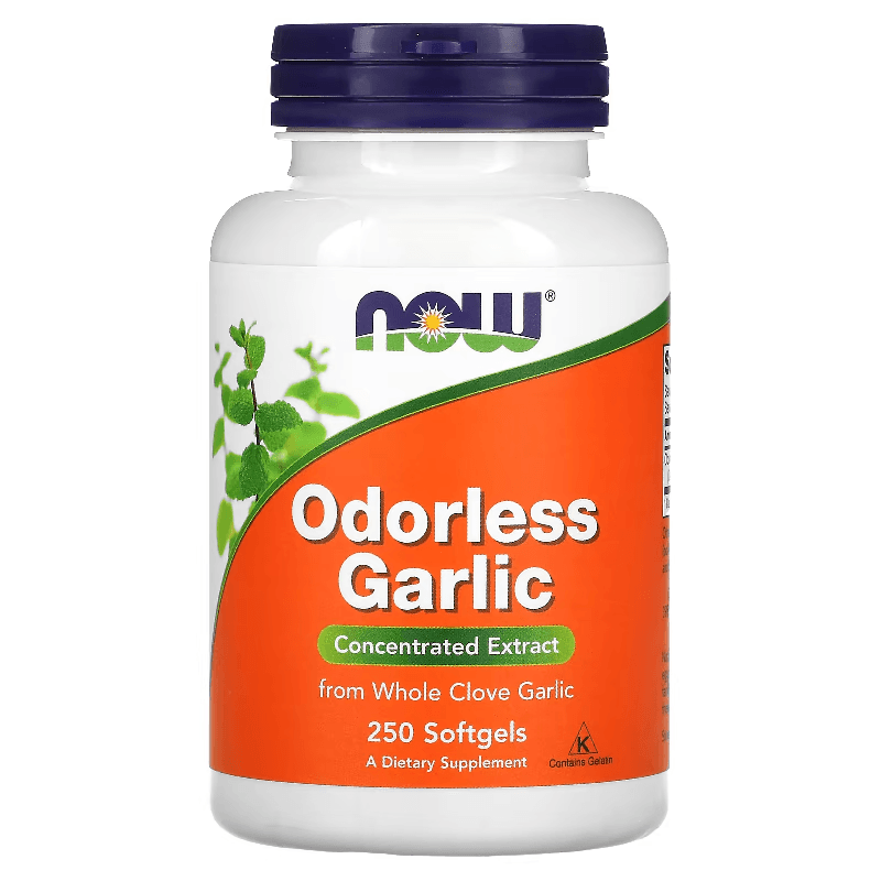 Wsparcie Odporności Czosnek Now Foods Odorless Garlic 250softgels