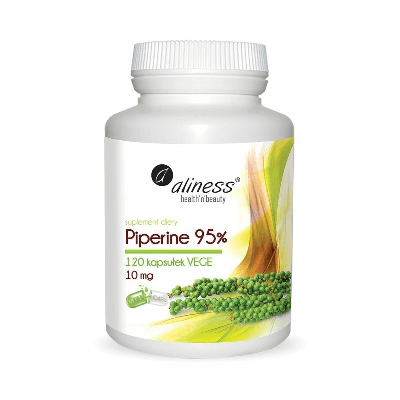 Odchudzanie Pieprz Czarny Aliness Piperine 95% 10mg 120kaps