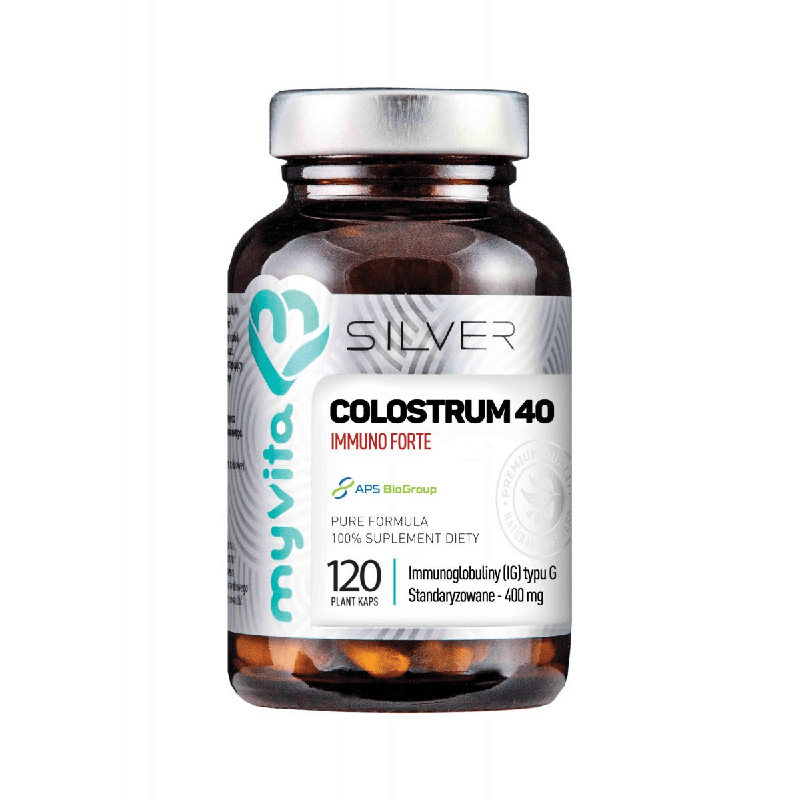 Wsparcie Odporności Kolostrum MyVita Silver Colostrum 40 Immuno Forte 120kaps