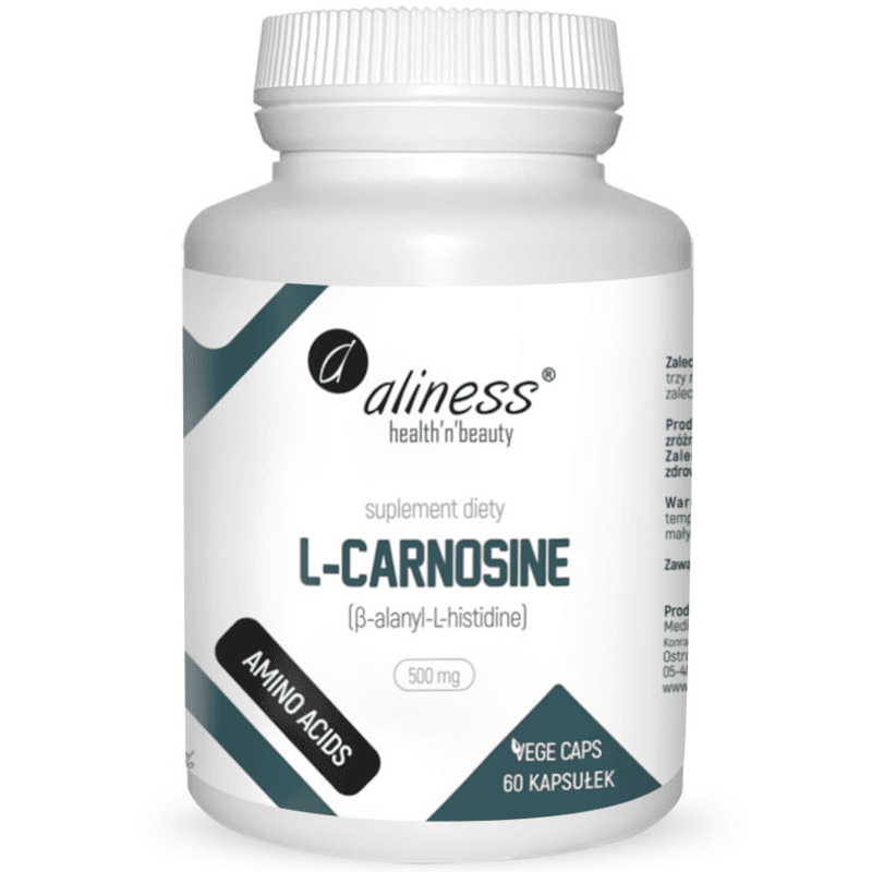 Antyoksydanty Karnozyna Aliness L-Carnosine 500mg 60vkaps