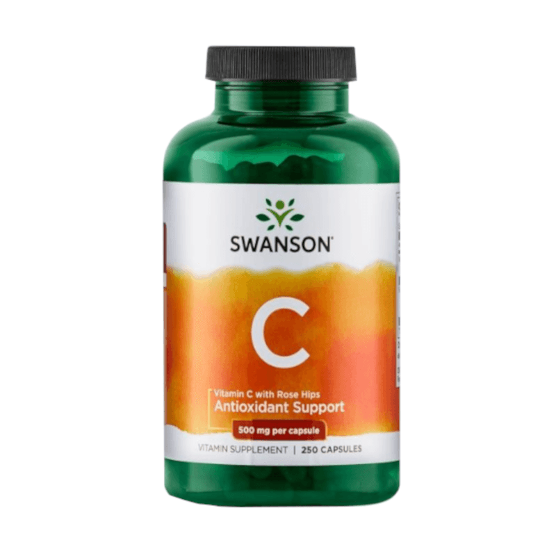 Witamina C Swanson Witamina C 500mg + Dzika Róża 250vkaps
