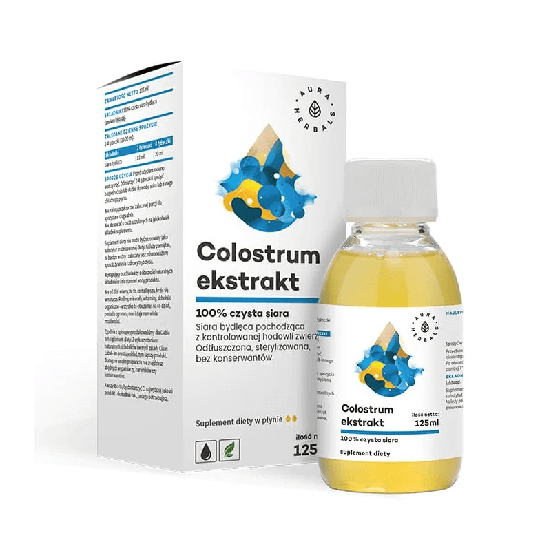 Wsparcie Odporności Kolostrum Aura Herbals Colostrum Ekstrakt 100% 125ml