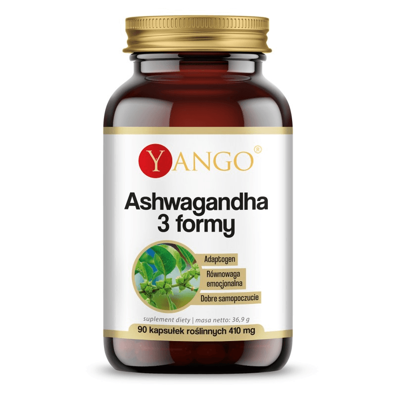 Adaptogeny Witania Ospała Yango Ashwagandha 3 Formy 90vkaps
