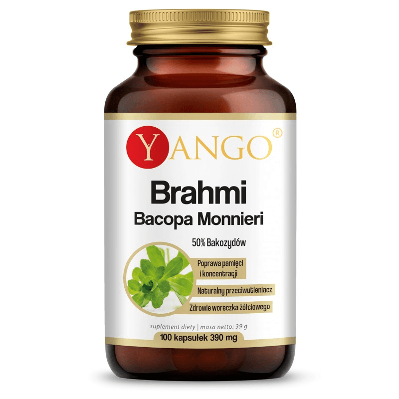 Adaptogeny Bakopa Drobnolistna Yango Brahmi Bacopa Monnieri 100vkaps