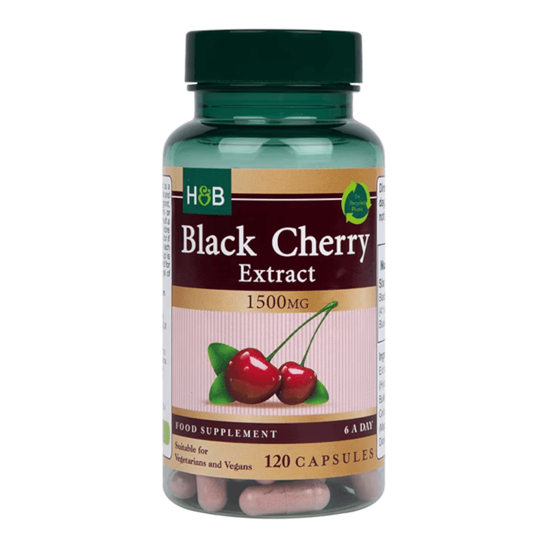 Regeneracja Stawów Ekstrakt z Owoców Wiśni Holland&Barrett Black Cherry Extract 1500mg 120kaps