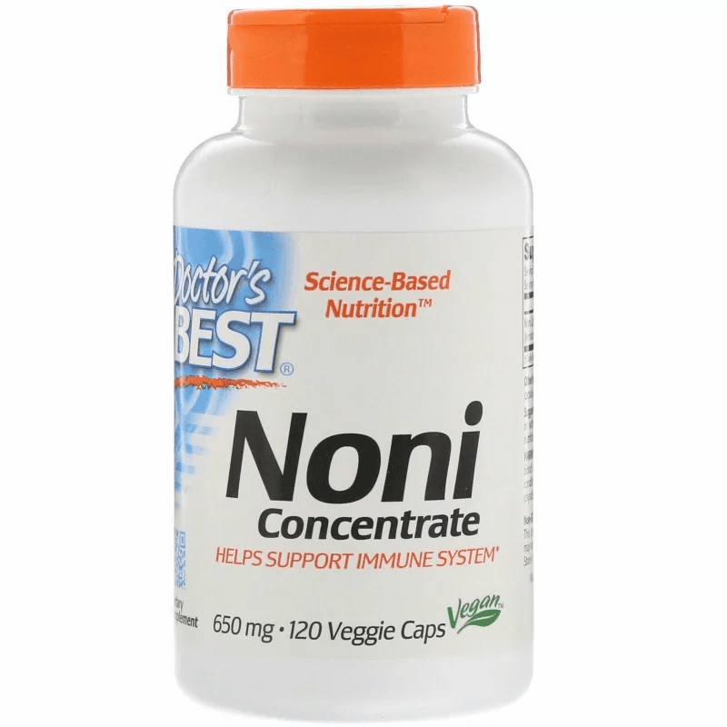 Antyoksydanty Owoc Noni Doctor's Best Noni Concentrate 650mg 120vkaps