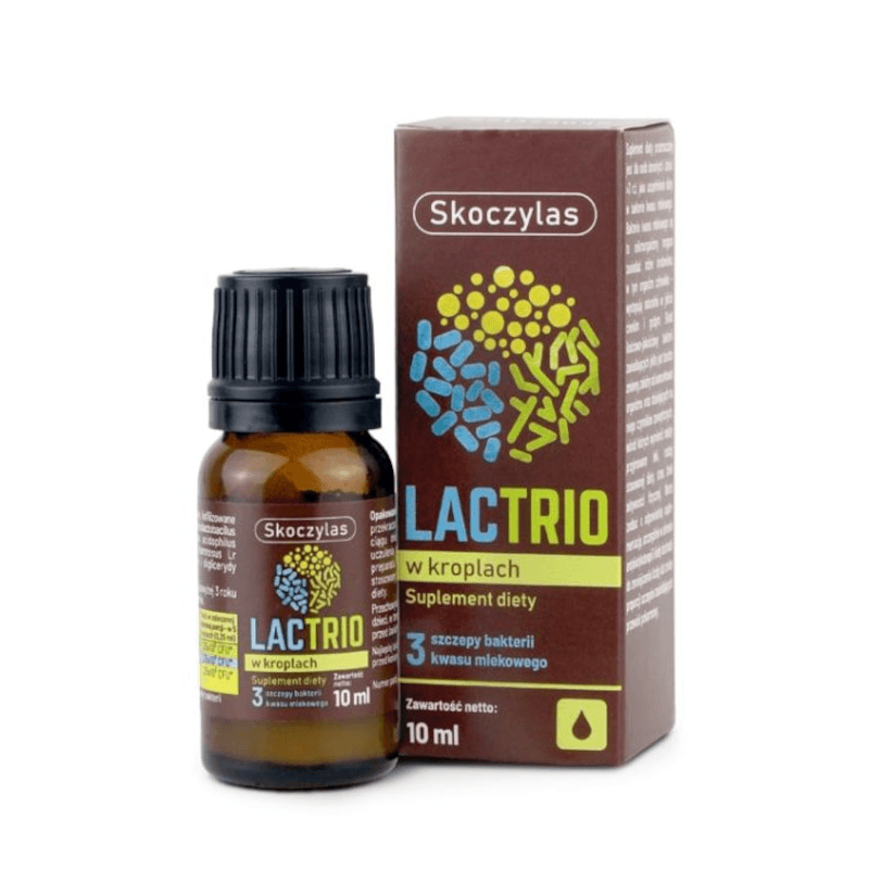 Wsparcie Jelit Probiotyki Skoczylas Lactrio w kroplach 10ml