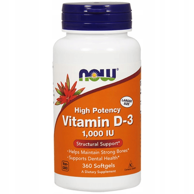 Witamina D Now Foods Vitamin D-3 1000IU 360softgels