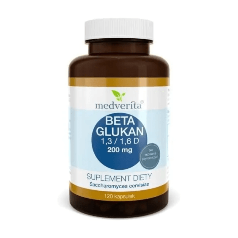 Wsparcie Odporności Beta Glukan MEDVERITA Beta Glukan 200mg 120kaps
