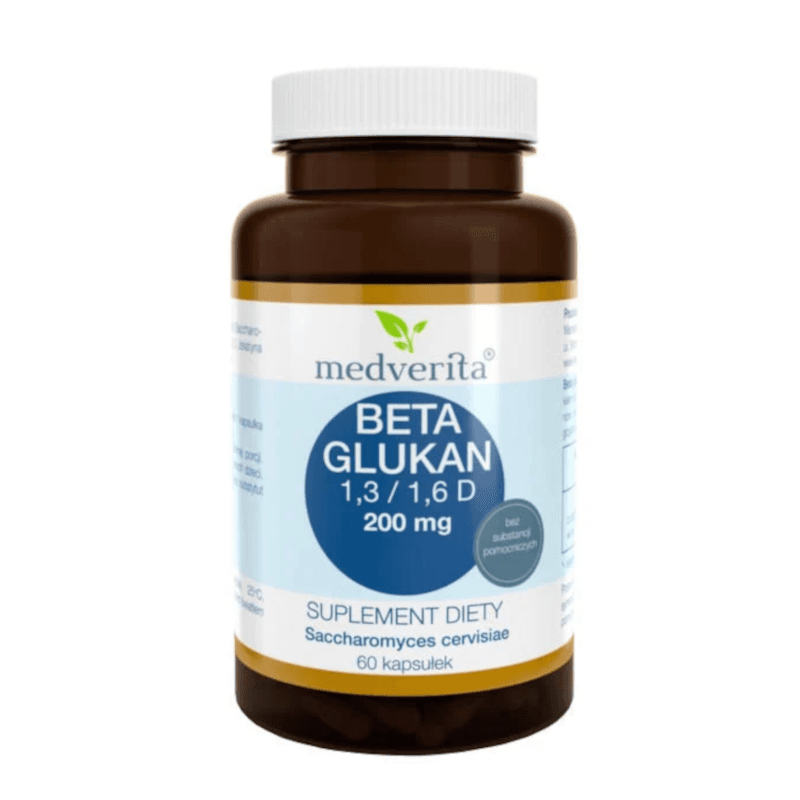 Wsparcie Odporności Beta Glukan MEDVERITA Beta Glukan 200mg 60kaps