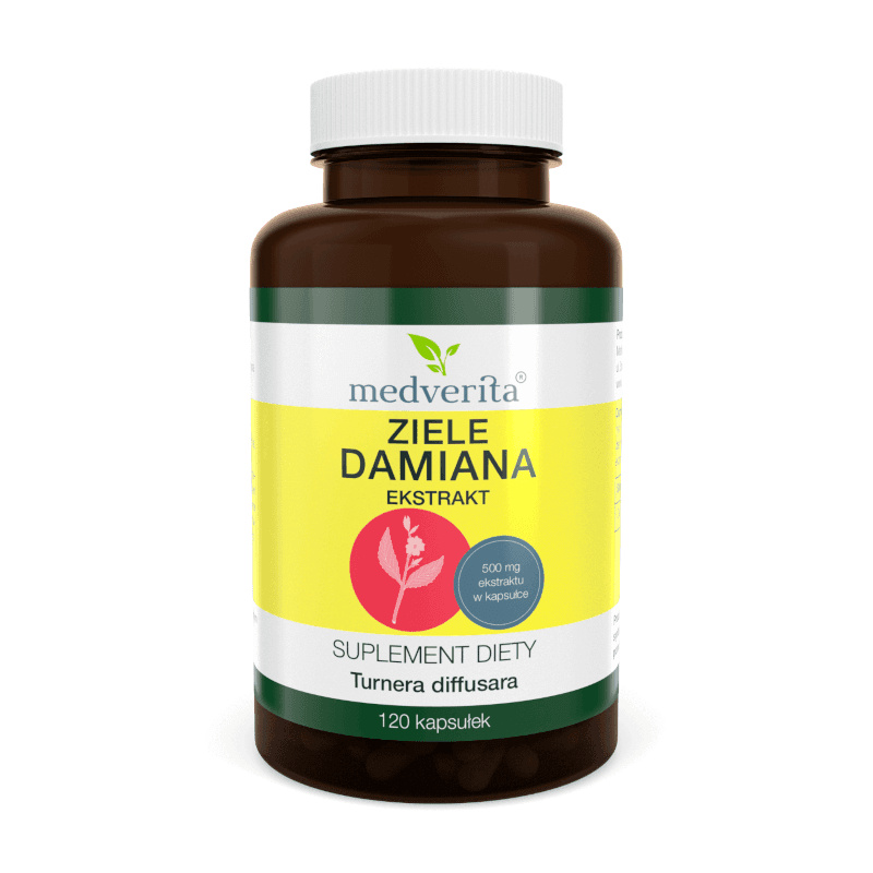 Kobieca Kondycja Liść Damiana MEDVERITA Ziele Damiana 120kaps