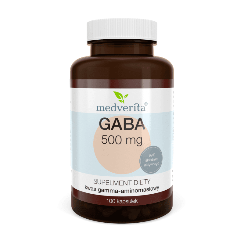 Dobry Sen Kwas Gamma-Aminomasłowy MEDVERITA Gaba 500mg 100kaps