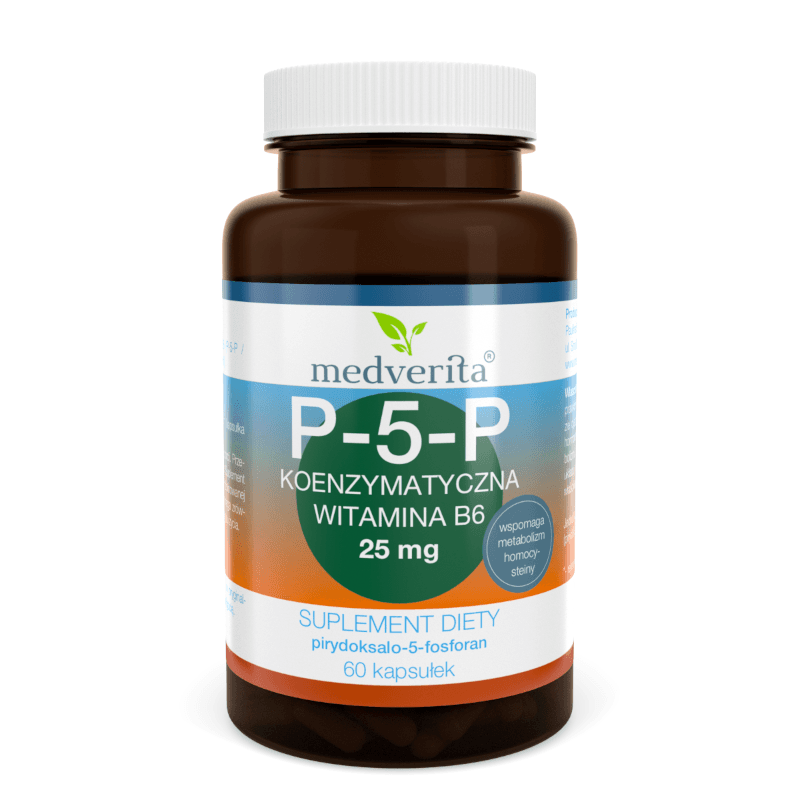 Witamina B MEDVERITA P-5-P 25 mg Koenzymatyczna Witamina B6 60kaps