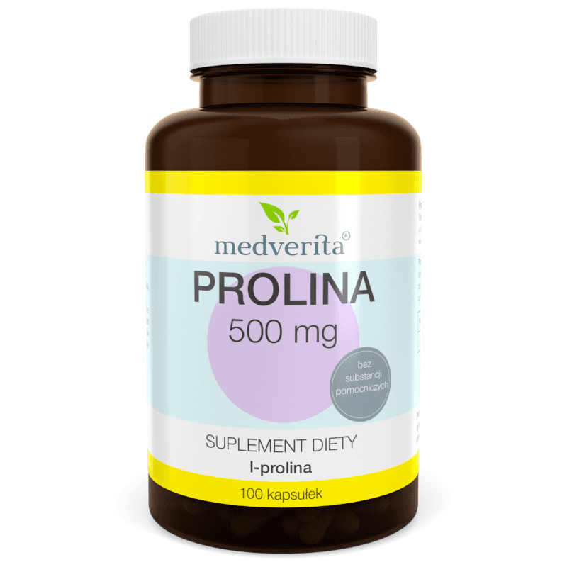 Aminokwasy L-prolina MEDVERITA Prolina 500mg 100kaps