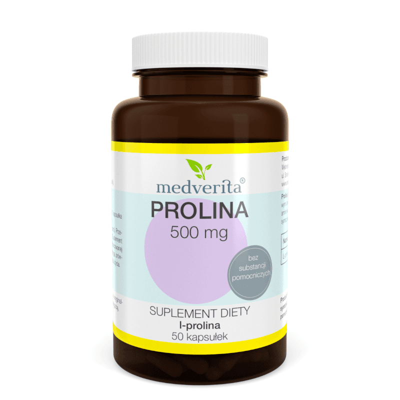 Aminokwasy L-prolina MEDVERITA Prolina 500mg 50kaps