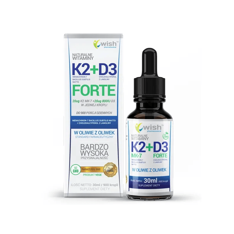 Witamina K Wish Naturalna Wit K2 MK-7 + D3 Forte 30ml