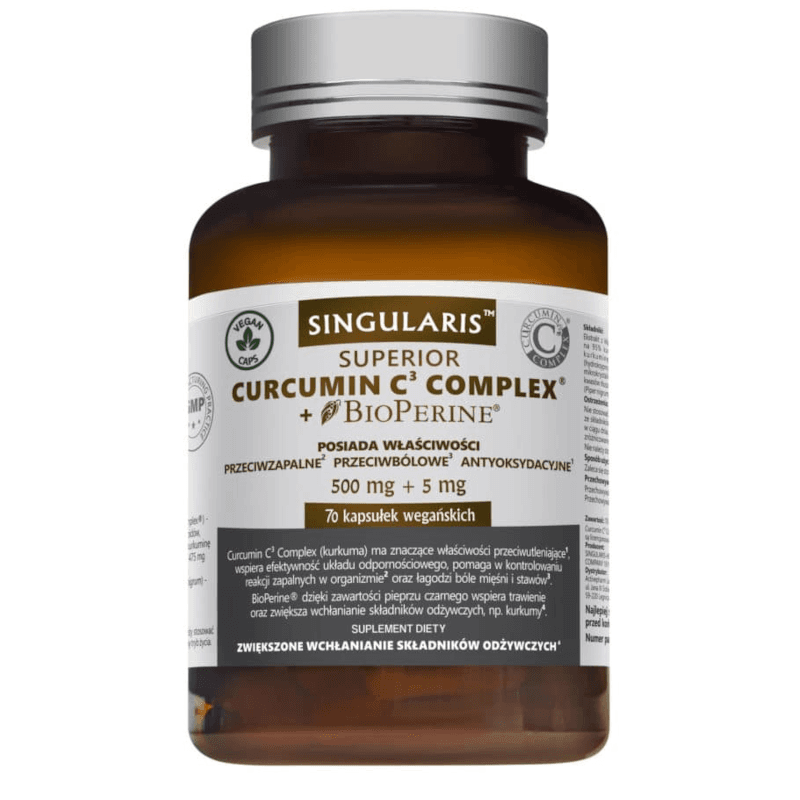Wsparcie Odporności Kompleks Singularis Curcumin C3+ Bioperine + Kurkuma 70kaps