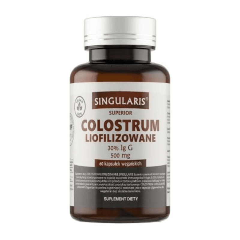 Wsparcie Odporności Kolostrum Singularis Kolostrum Liofilizowane 500mg 60kaps