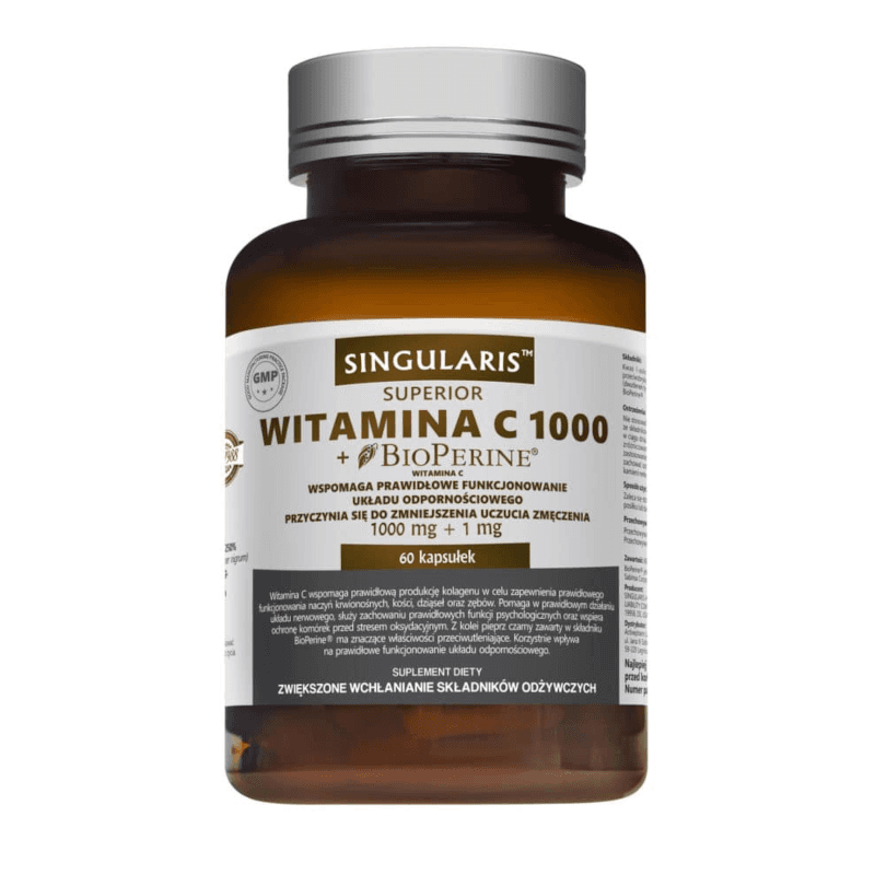Wsparcie Odporności Witamina C + Bioperyna Singularis Witamina C 1000 + Bioperin 60kaps