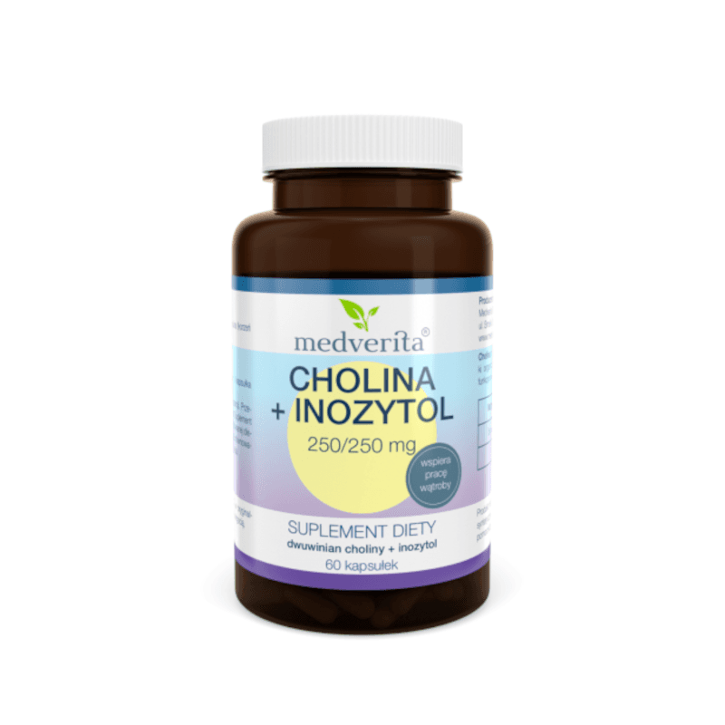 Wsparcie Mózgu i Odporności Medverita Cholina+Inozytol 250/250mg 60kaps