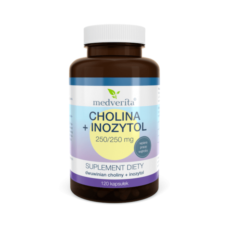 Wsparcie Mózgu i Odporności Medverita Cholina+Inozytol 250/250mg 120kaps