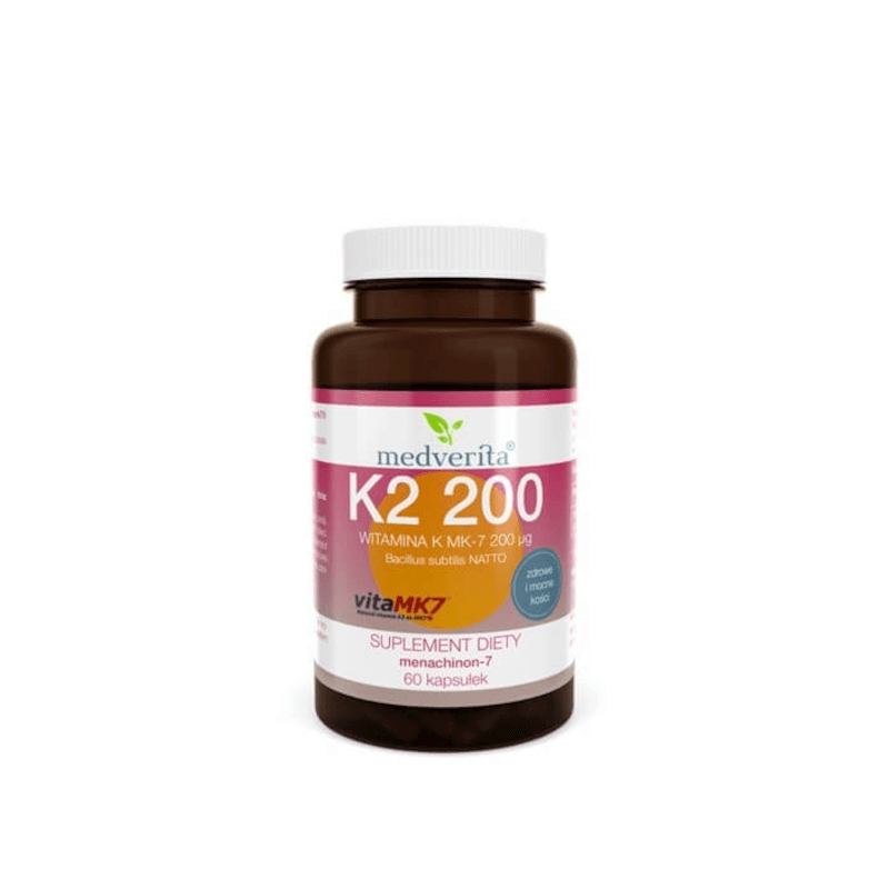 Witaminy Witamina K Medverita Witamina K2 MK-7 200ug 60kaps