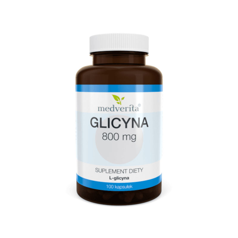 Aminokwasy Glicyna Medverita 800mg L-Glicyna 100kaps