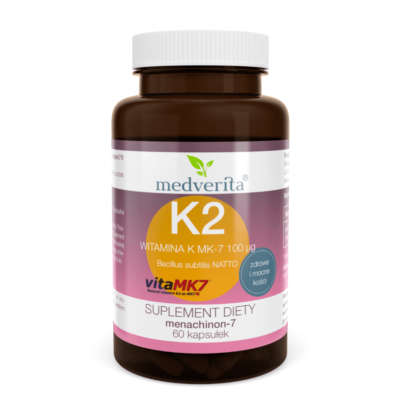 Witaminy Witamina K MEDVERITA Witamina K2 MK-7 100 ug 60kaps