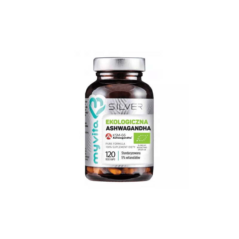 Adaptogeny Ashwagandha MyVita Silver Pure Ashwagandha KSM-66 120kaps