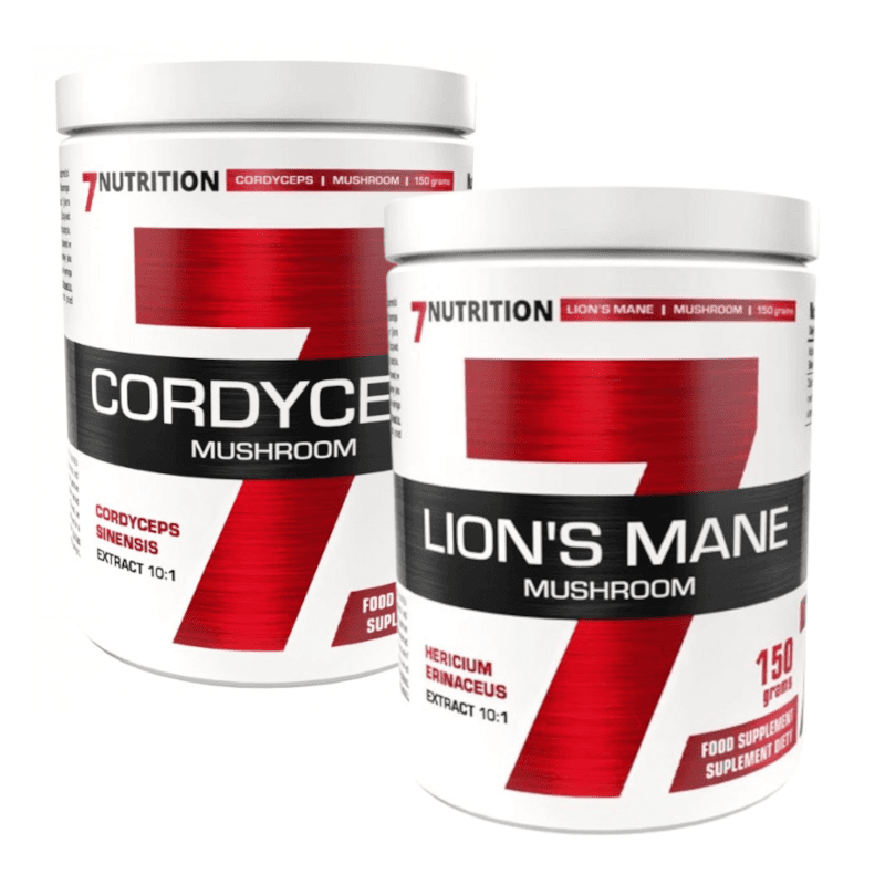 Zestaw 7Nutrition Mushroom Lion's Mane 10:1 + Mushroom Cordyceps 10:1 150g
