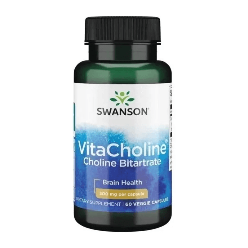 Wsparcie Mózgu Cholina Swanson VitaCholi Choline Bitartrate 300mg 60vkaps