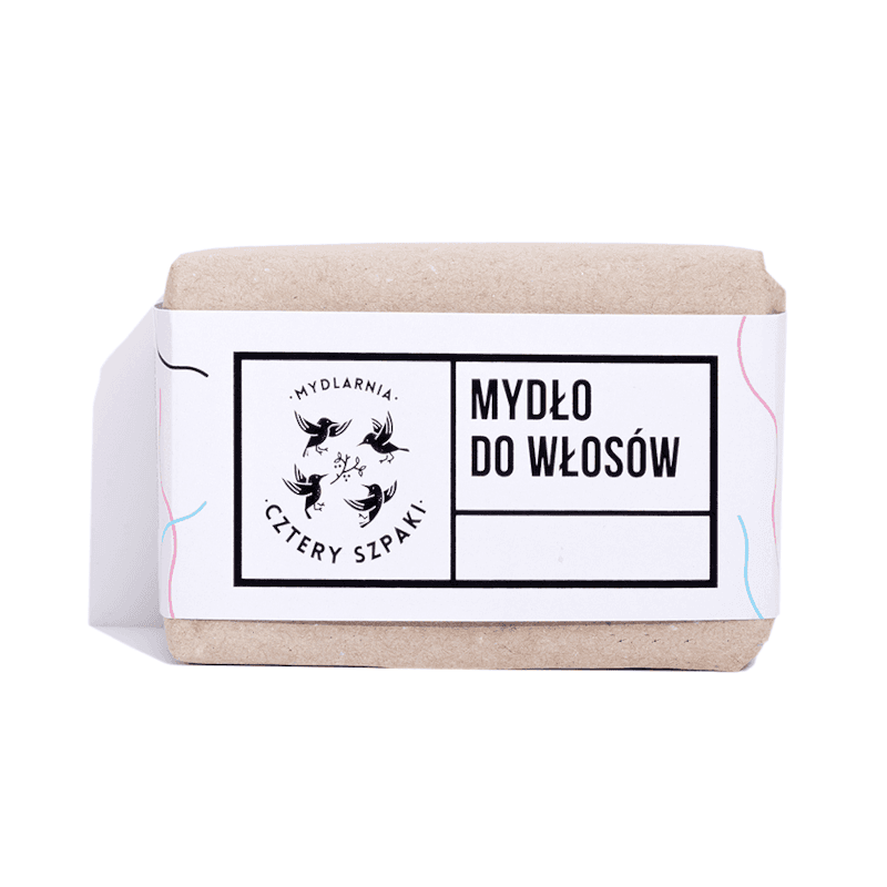 Kosmetyki Naturalne 4 Szpaki Mydło do włosów z olejkiem rycynowym bez sznurka 110g