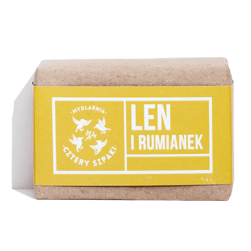 Kosmetyki Naturalne 4 Szpaki Mydło Len i Rumianek 110g