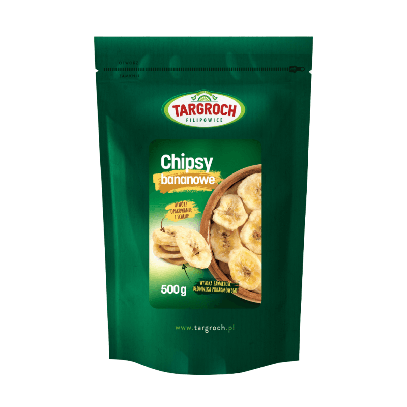 Zdrowa Żywność Targroch Chipsy bananowe 500g